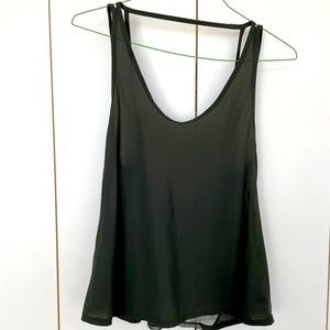 Lululemon Forrest Green Tank Open Back Size 6